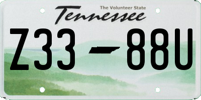 TN license plate Z3388U