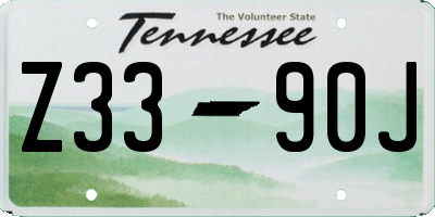 TN license plate Z3390J