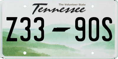 TN license plate Z3390S