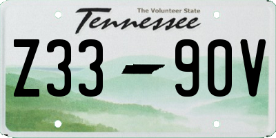 TN license plate Z3390V