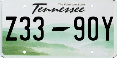 TN license plate Z3390Y