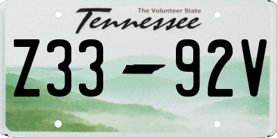 TN license plate Z3392V