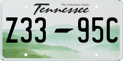 TN license plate Z3395C