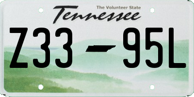 TN license plate Z3395L