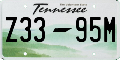 TN license plate Z3395M