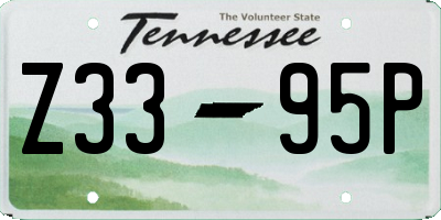 TN license plate Z3395P