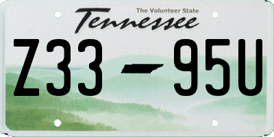 TN license plate Z3395U