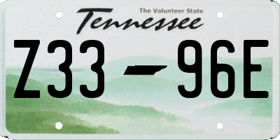 TN license plate Z3396E