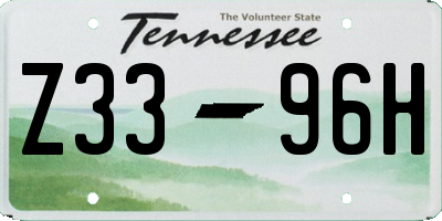 TN license plate Z3396H