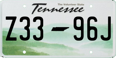 TN license plate Z3396J