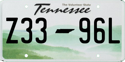 TN license plate Z3396L