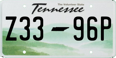 TN license plate Z3396P