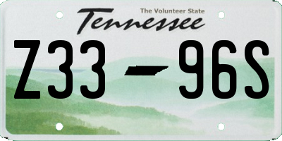 TN license plate Z3396S
