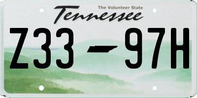TN license plate Z3397H