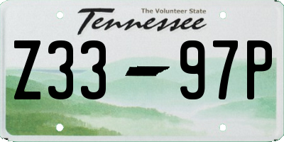 TN license plate Z3397P