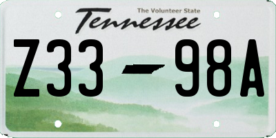 TN license plate Z3398A