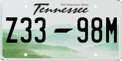 TN license plate Z3398M