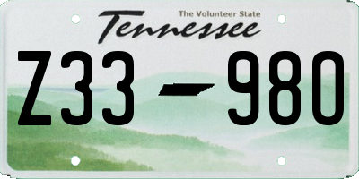 TN license plate Z3398O