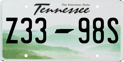 TN license plate Z3398S