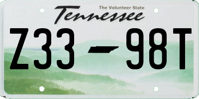 TN license plate Z3398T