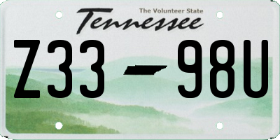 TN license plate Z3398U