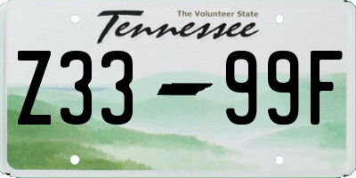 TN license plate Z3399F