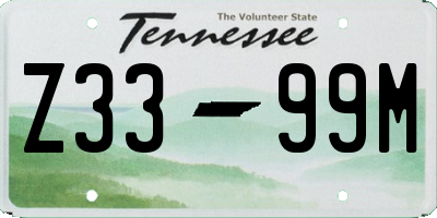 TN license plate Z3399M