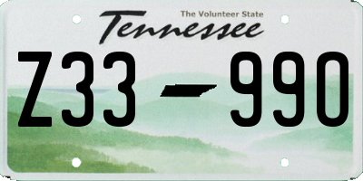 TN license plate Z3399O