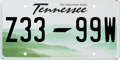 TN license plate Z3399W