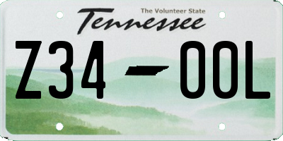 TN license plate Z3400L