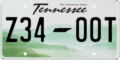 TN license plate Z3400T