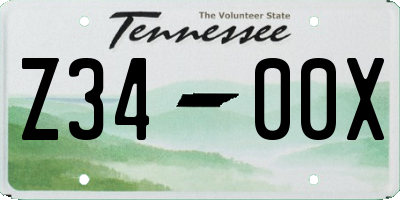TN license plate Z3400X