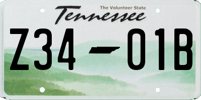 TN license plate Z3401B