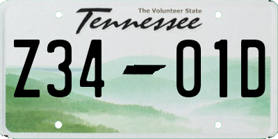 TN license plate Z3401D