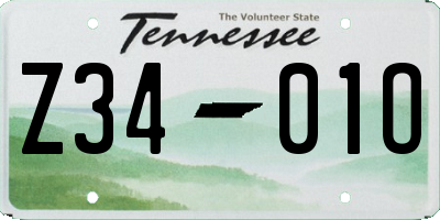 TN license plate Z3401O