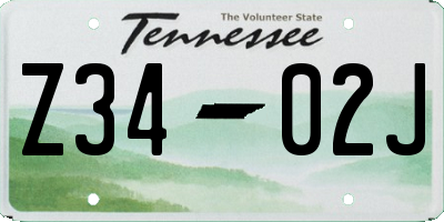 TN license plate Z3402J