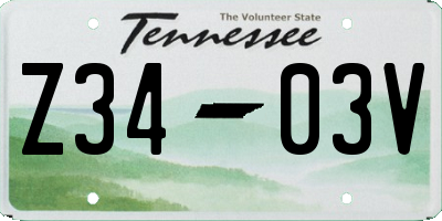 TN license plate Z3403V