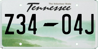 TN license plate Z3404J