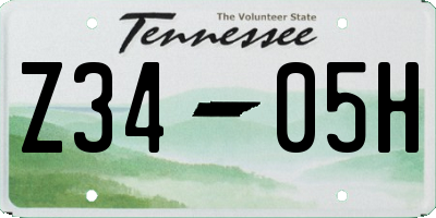 TN license plate Z3405H