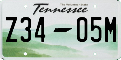 TN license plate Z3405M