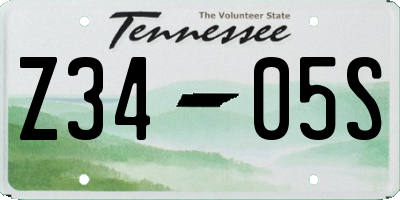 TN license plate Z3405S