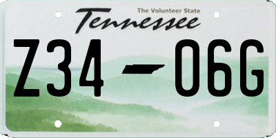 TN license plate Z3406G
