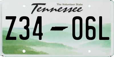 TN license plate Z3406L