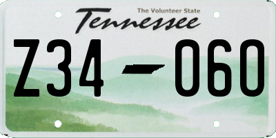 TN license plate Z3406O