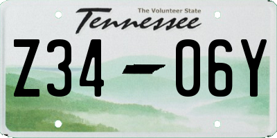 TN license plate Z3406Y