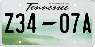 TN license plate Z3407A