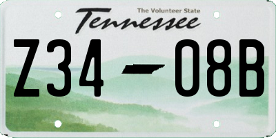 TN license plate Z3408B