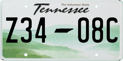 TN license plate Z3408C
