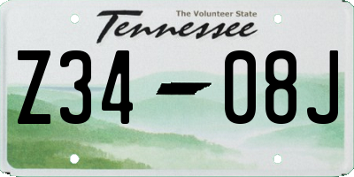 TN license plate Z3408J