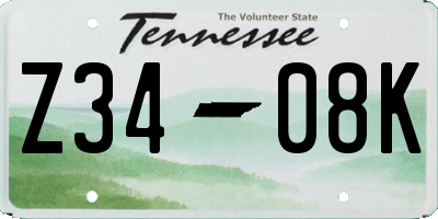 TN license plate Z3408K